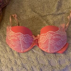 Gilligan & O'Malley Pink Lace Push-Up Bra